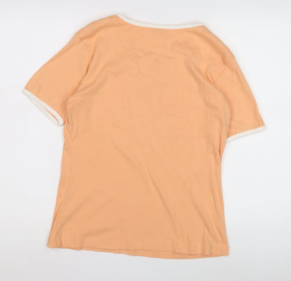 Cunard Women's Orange Short Sleeve T-Shirt, Size L