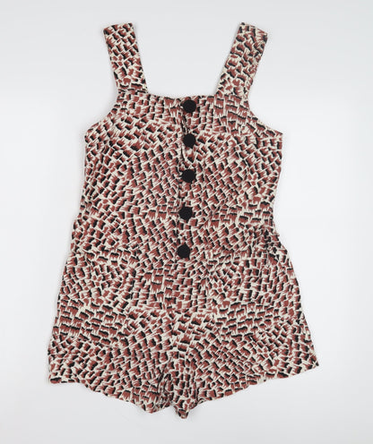 Topshop Women's Multicoloured Size 8 Playsuit