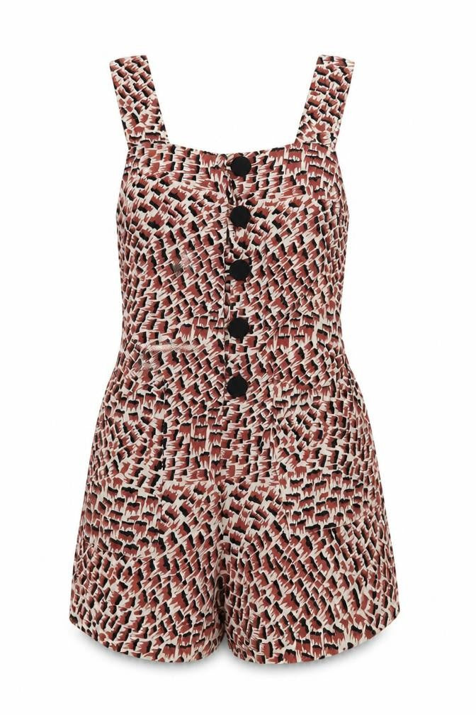 Womens UK Size 8 Topshop One-Piece Multicoloured Playsuit