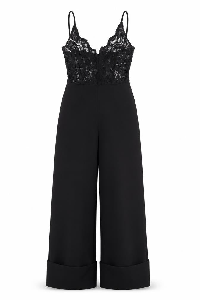 Marks and Spencer Women's Black Lace Jumpsuit Size 6