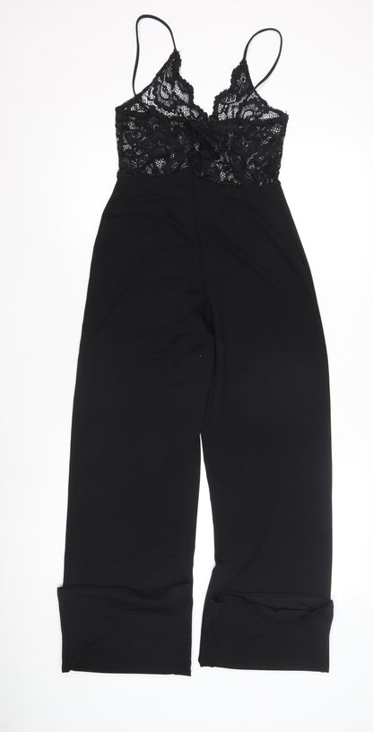 Marks and Spencer Women's Black Lace Jumpsuit Size 6