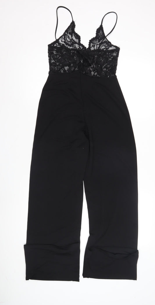 Marks and Spencer Women's Black Lace Jumpsuit Size 6