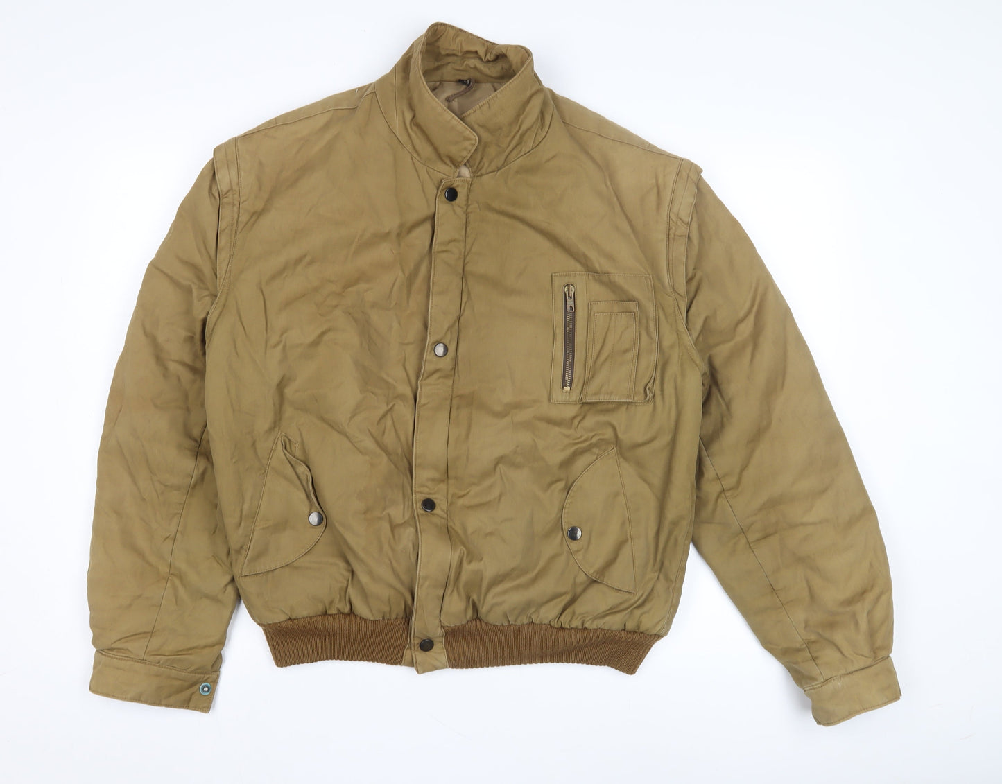 Unisex Adults UK Size 44 Spring Brown Bomber Jacket