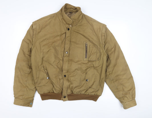 Unisex Adults UK Size 44 Spring Brown Bomber Jacket
