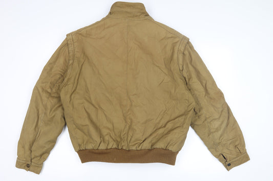Unisex Adults UK Size 44 Spring Brown Bomber Jacket