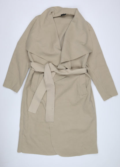 Luca Vanucci Women's Beige Belted Trench Coat S