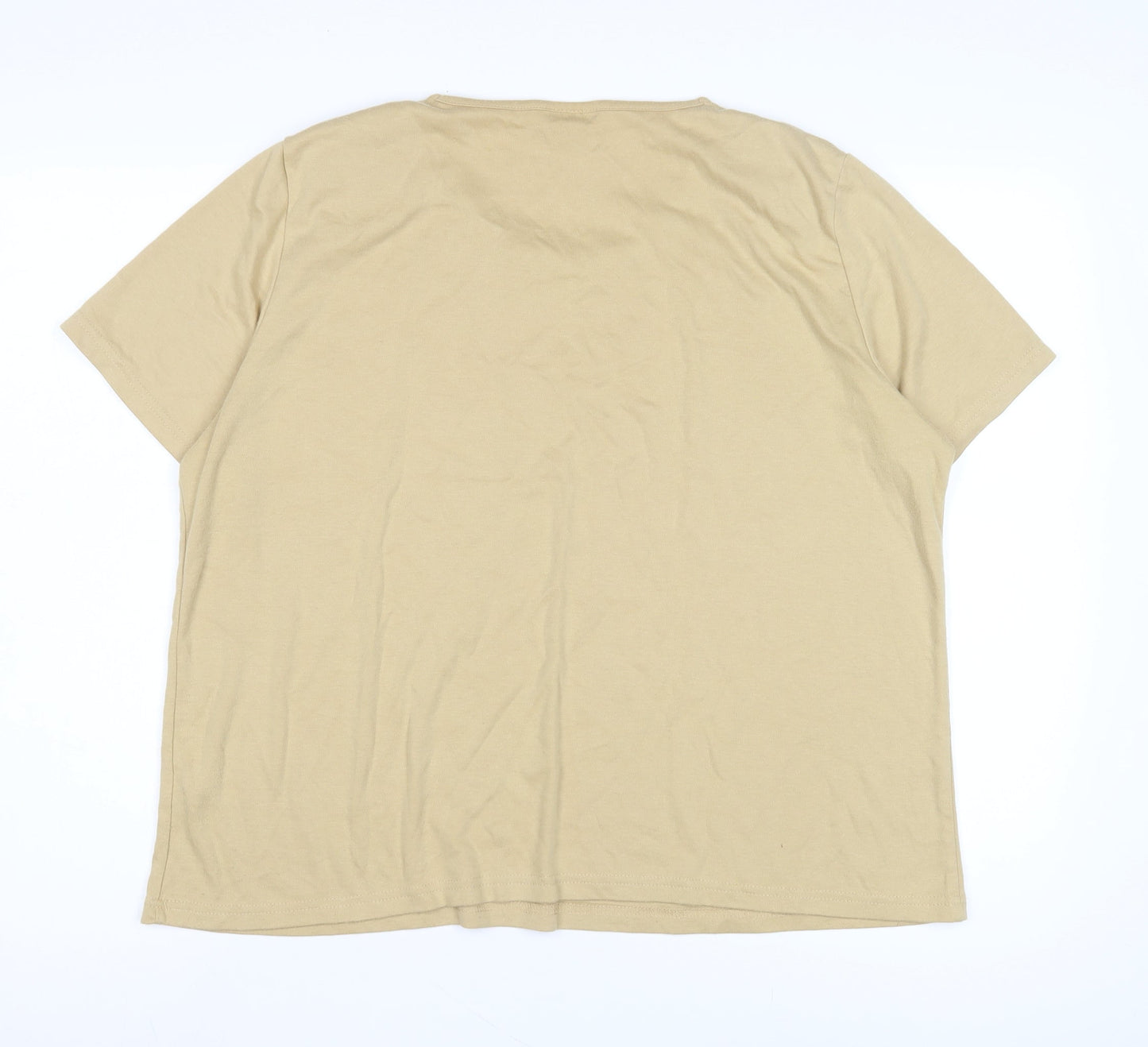 Womens UK Size XL Roman Originals Beige Basic T-Shirt