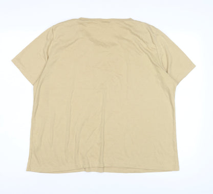 Womens UK Size XL Roman Originals Beige Basic T-Shirt