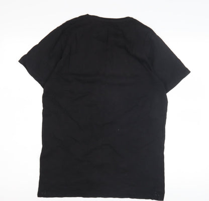 Mens UK Size M JACK & JONES Black  T-Shirt