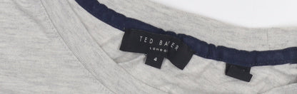 Ted Baker Men's Grey Crew Neck T-Shirt L Short Sleeve