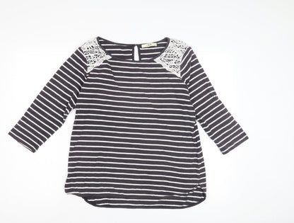 Womens UK Size L Oasis Multicoloured Basic T-Shirt