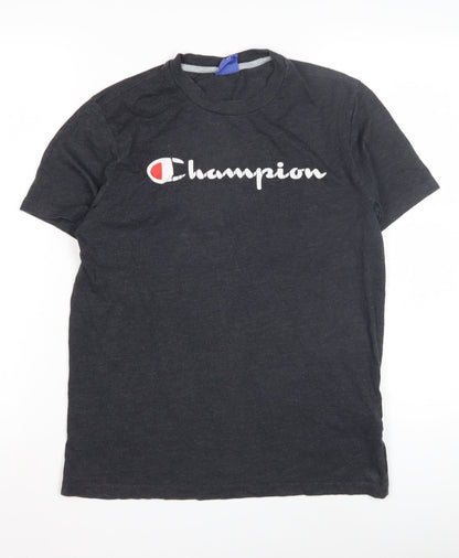 Mens UK Size S Champion Black  T-Shirt