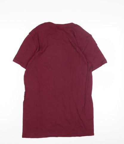 Mens UK Size S Gildan Red  T-Shirt