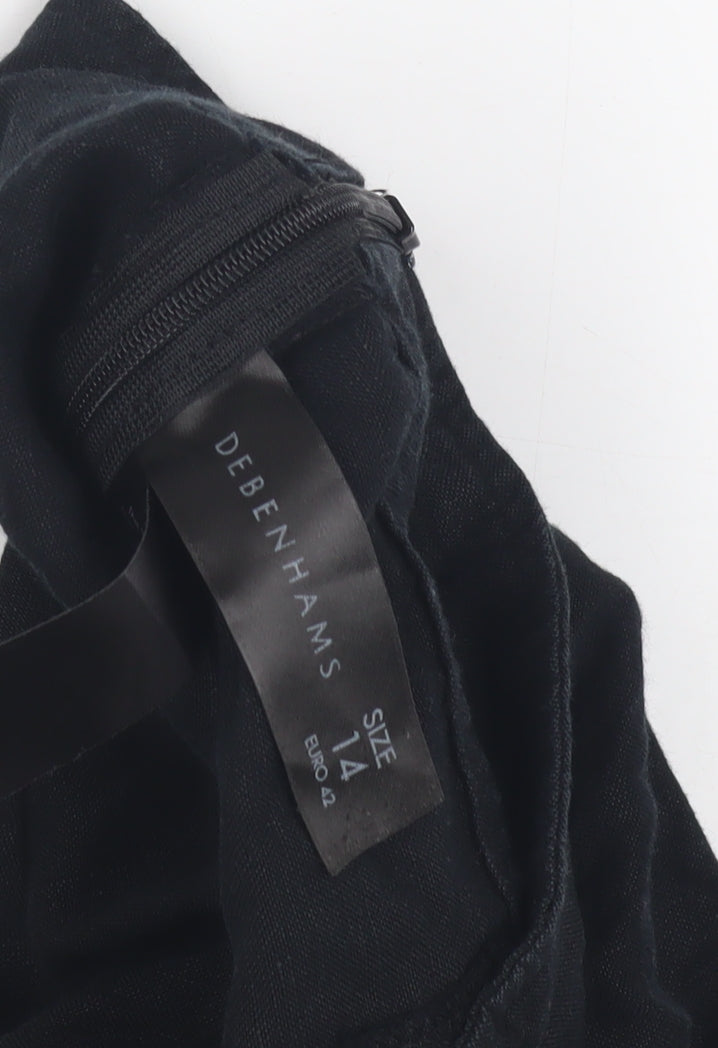 Debenhams Women's Black Size 14 Petite Skirt