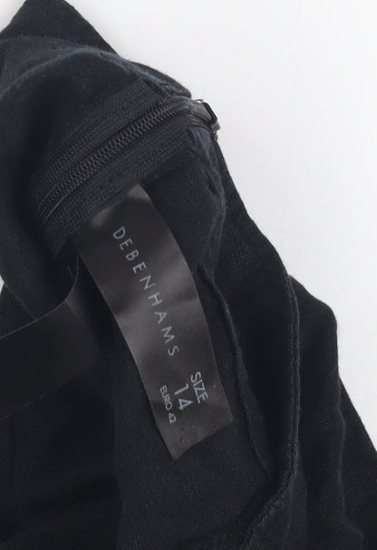 Debenhams Women's Black Size 14 Petite Skirt