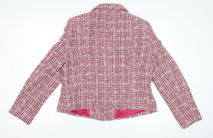 Alex & Co. Women's Pink Tweed Button Jacket Size 18