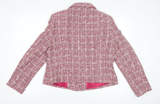 Alex & Co. Women's Pink Tweed Button Jacket Size 18