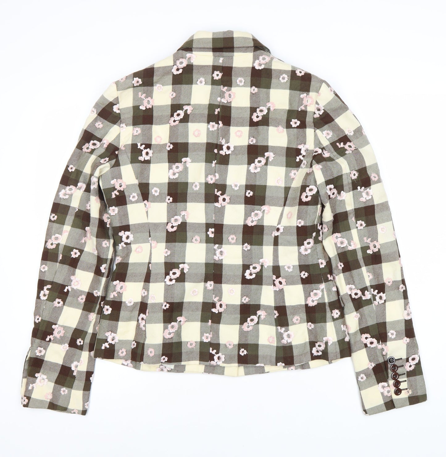 Joseph Women's Brown Check Blazer, Size 16, Classic Fit