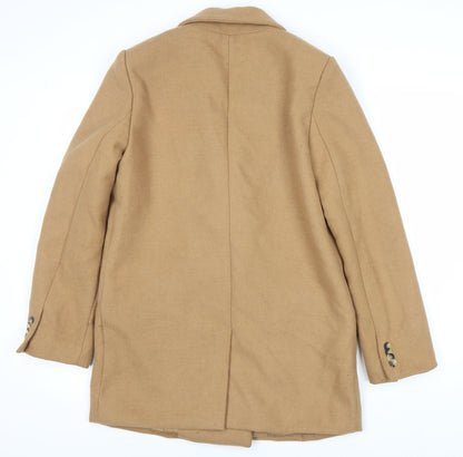 Pull&Bear Women's Brown Mid-Length Overcoat