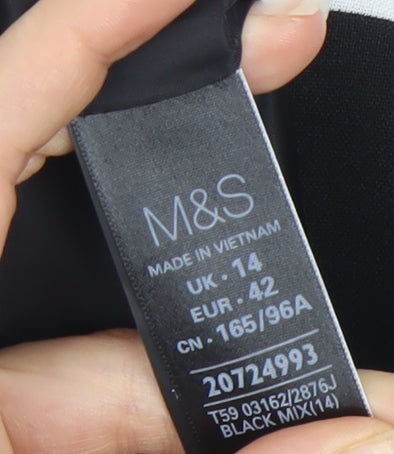 Womens UK Size 14 Marks and Spencer Regular Black Blazer