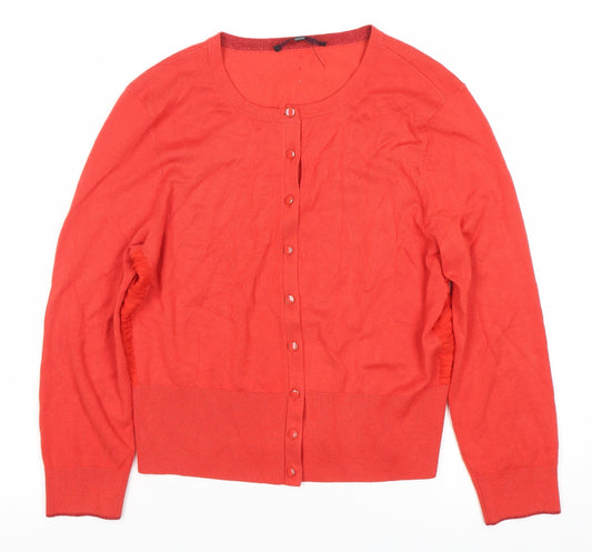 Coast Women's Red Cardigan, Size S, Casual Knitwear