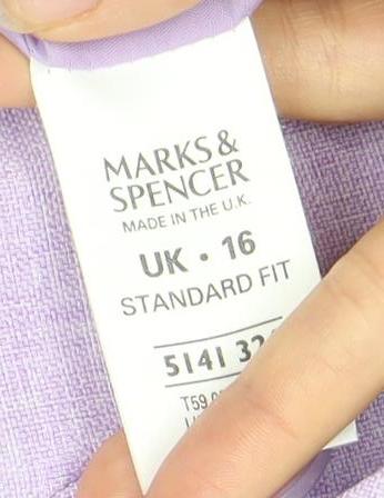 Marks and Spencer Women's Purple Blazer Size 16