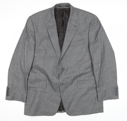 Mens UK Size 42 Jeff Banks Regular Grey Suit Jacket