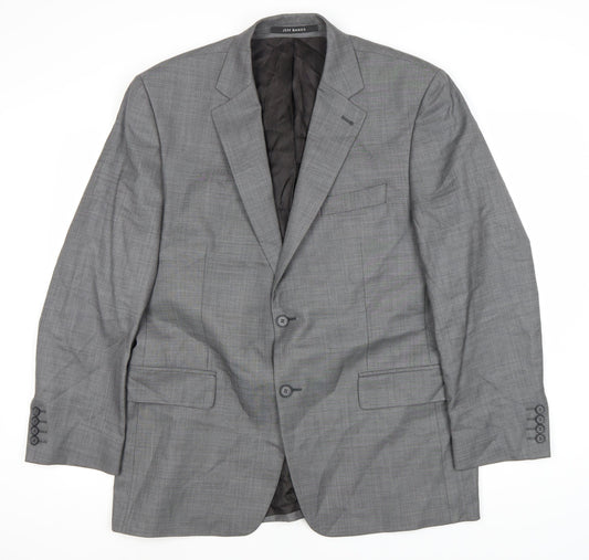 Mens UK Size 42 Jeff Banks Regular Grey Suit Jacket