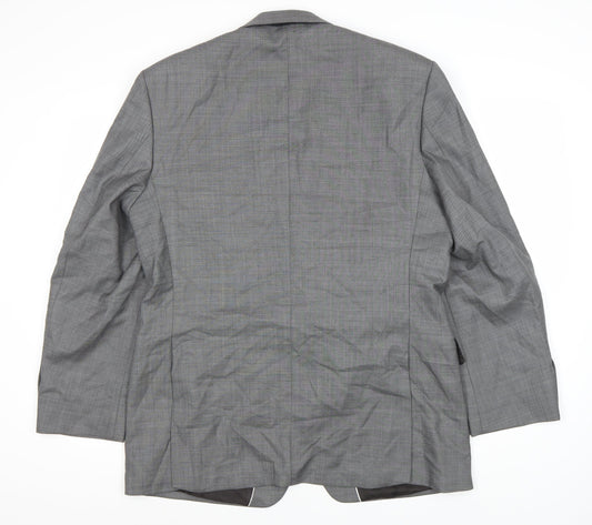 Mens UK Size 42 Jeff Banks Regular Grey Suit Jacket