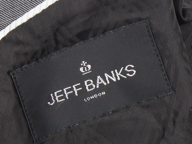 Mens UK Size 42 Jeff Banks Regular Grey Suit Jacket