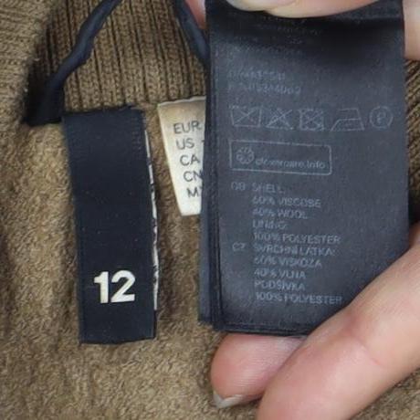 Womens UK Size 12 H&M Brown Basic Jacket