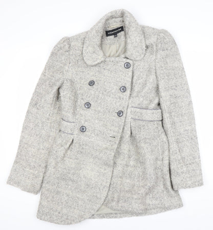 Womens UK Size 10 Warehouse Grey Pea Coat