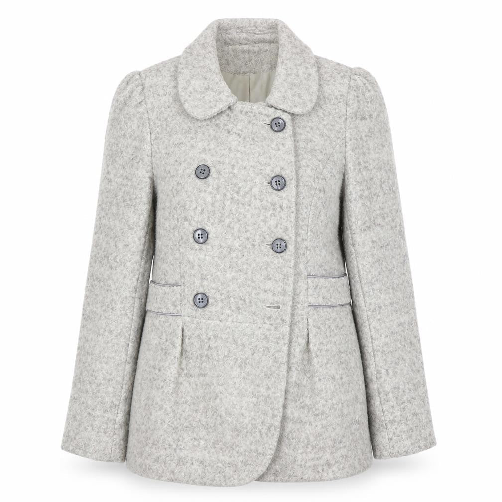 Womens UK Size 10 Warehouse Grey Pea Coat