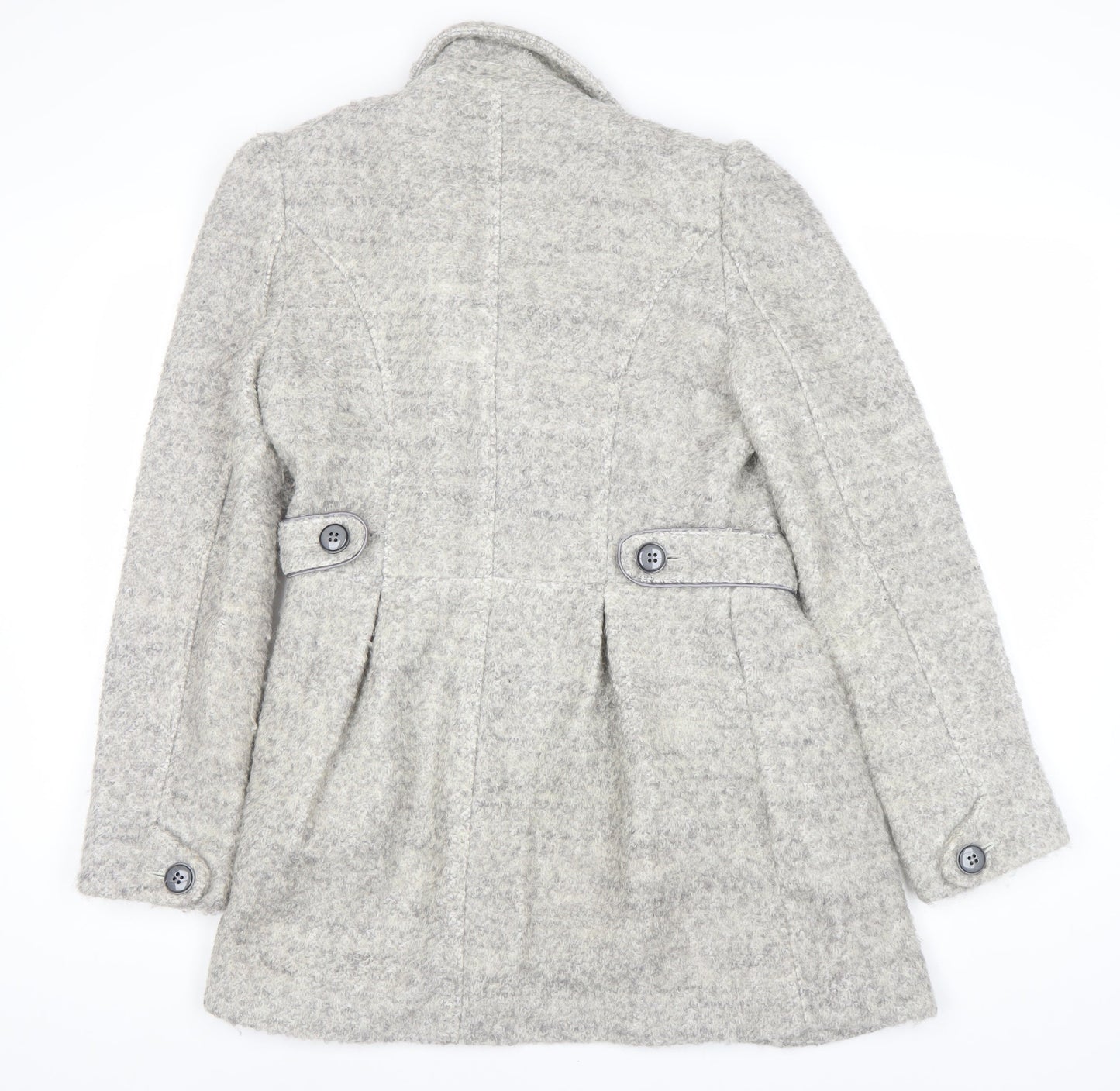 Womens UK Size 10 Warehouse Grey Pea Coat
