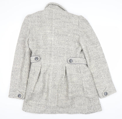 Womens UK Size 10 Warehouse Grey Pea Coat