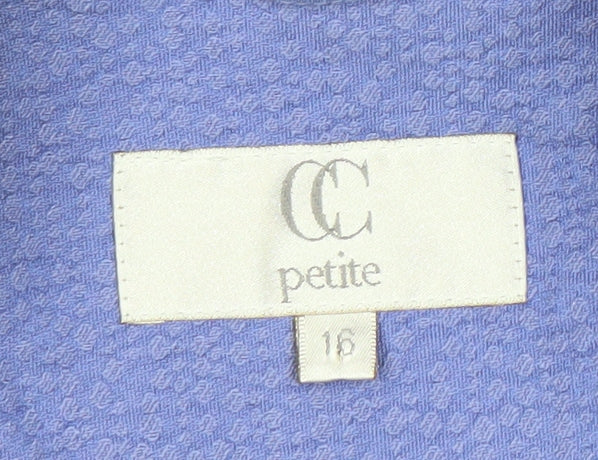 CC Women's Purple Blazer Petite Size 16 Three-Button