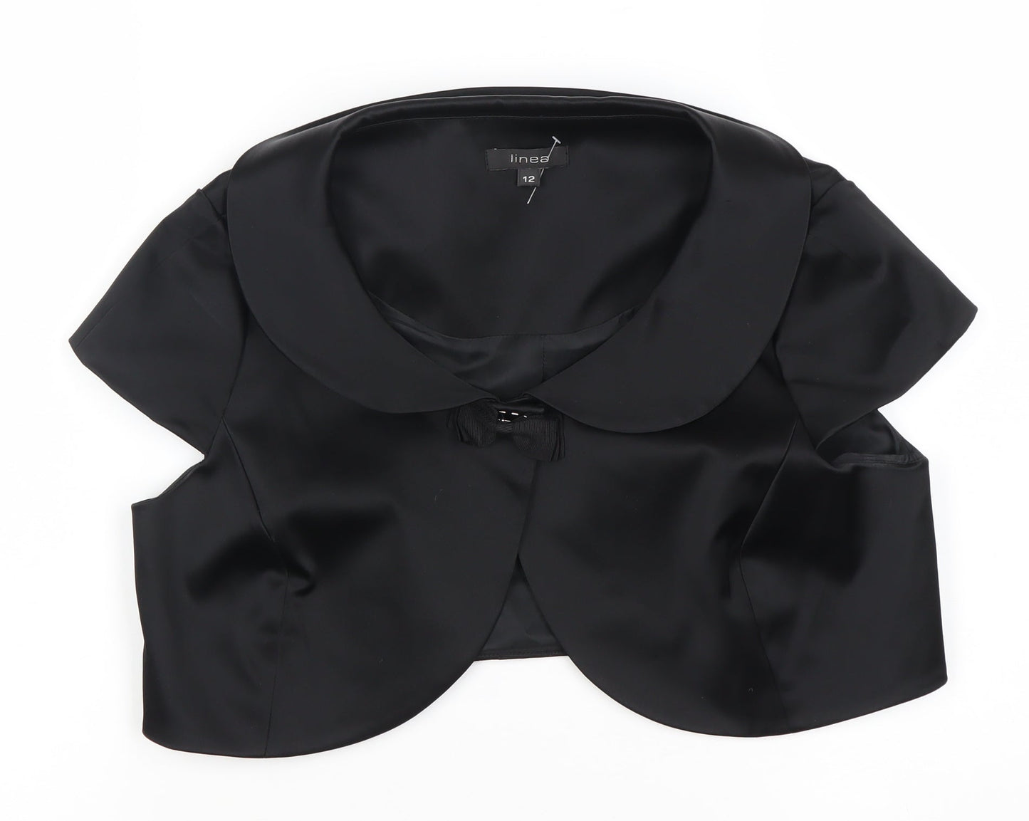 Linea Women's Black Suit Top Size 12 Short Sleeve