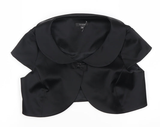 Linea Women's Black Suit Top Size 12 Short Sleeve