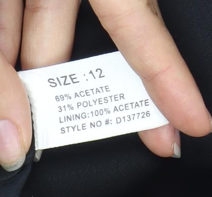 Linea Women's Black Suit Top Size 12 Short Sleeve