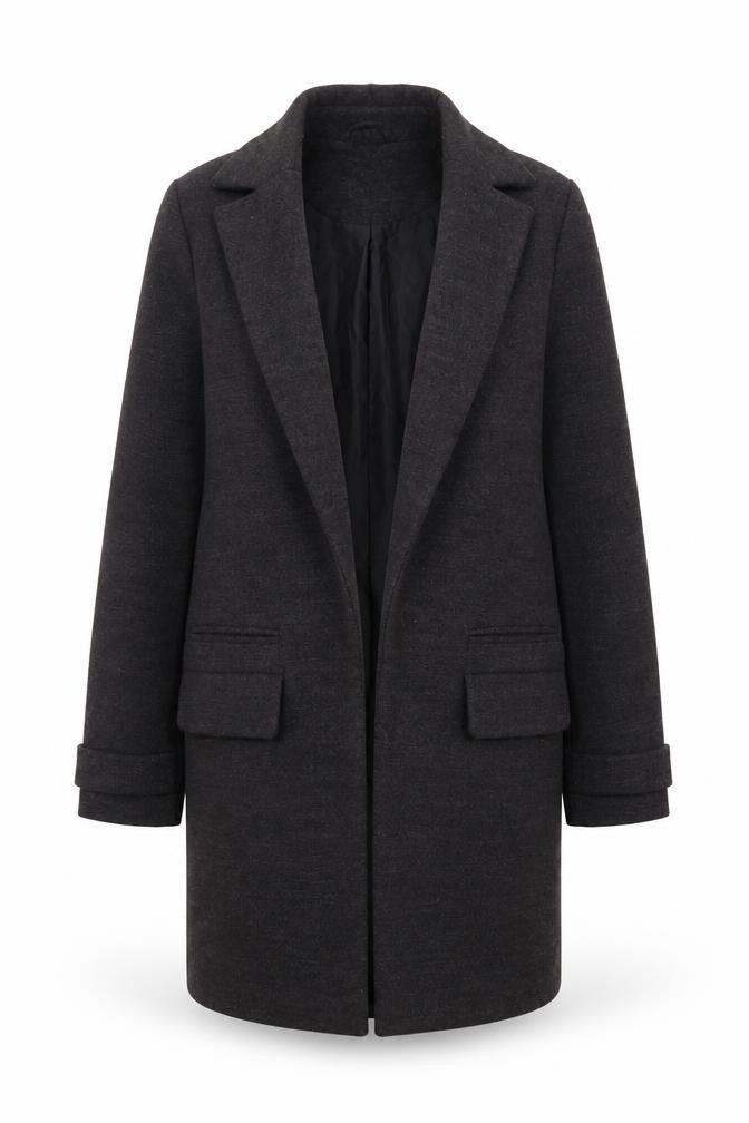Womens UK Size 8 New Look Black Overcoat