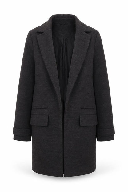 Womens UK Size 8 New Look Black Overcoat