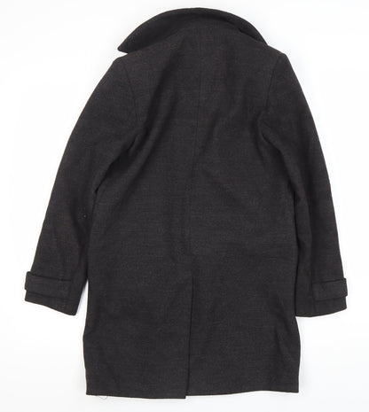 Womens UK Size 8 New Look Black Overcoat