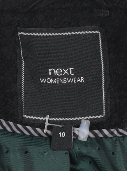 Womens UK Size 10 NEXT Black Overcoat