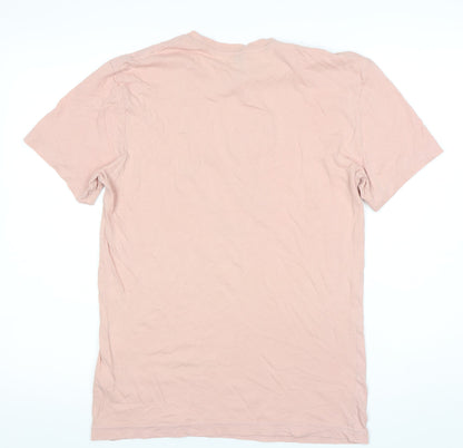 Womens UK Size XS H&M Pink Basic T-Shirt