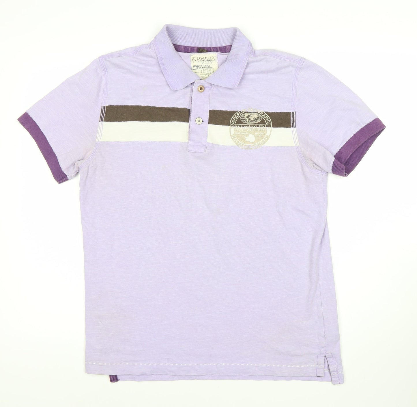 Napapijri Men's Purple Polo Shirt, Size L