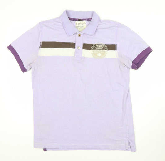 Napapijri Men's Purple Polo Shirt, Size L