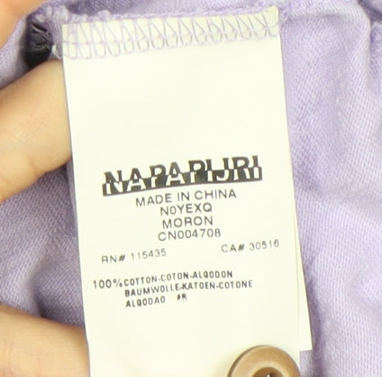 Napapijri Men's Purple Polo Shirt, Size L