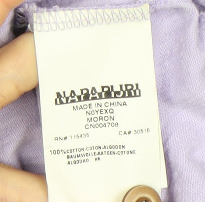 Napapijri Men's Purple Polo Shirt, Size L