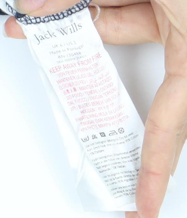 Jack Wills Women's Blue Striped Dress Size 6