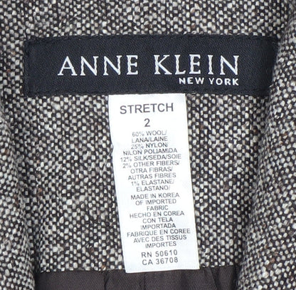 Womens UK Size 2 Anne Klein Grey Basic Jacket